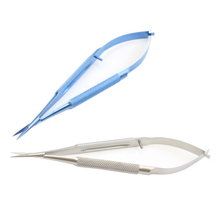 眼科显微手术剪刀外科剪刀角膜剪锋利不锈钢钛合金手术剪刀弹簧刀