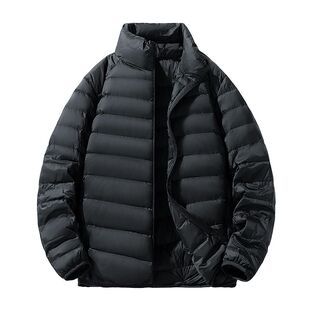 WASSUP ELSE官方冬季轻薄立领羽绒服男士新款90%白鸭绒保暖外套男