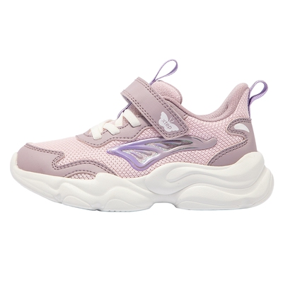 特步女童鞋2026新款儿童魔术贴女孩网面透气运动鞋女休闲鞋子