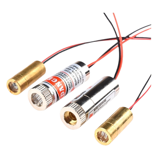 3V5V激光头激光二极管5mW红色点状一字十字铜材半导体6/9/12mm