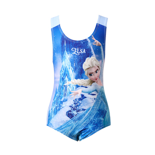 迪士尼儿童泳衣女孩女童连体专业冬训竞速游泳衣中小童2025款泳装