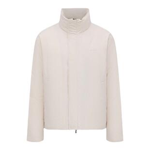 MSGM男士立领保暖短款黑色羽绒服轻薄款青少年外套冬季白色冷淡风