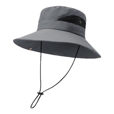 夏季防晒渔夫帽男女户外登山钓鱼遮阳防紫外线太阳帽成人XMZ74