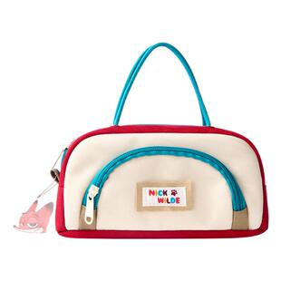 迪士尼撞色拼接笔袋可爱卡通学生文具袋高颜值小众铅笔收纳袋儿童男孩简约多功能收纳包女生大容量带提手笔袋