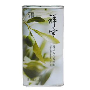 祥宇有机特级初榨橄榄油1L铁桶食用油植物油凉拌烘培油家用可生食