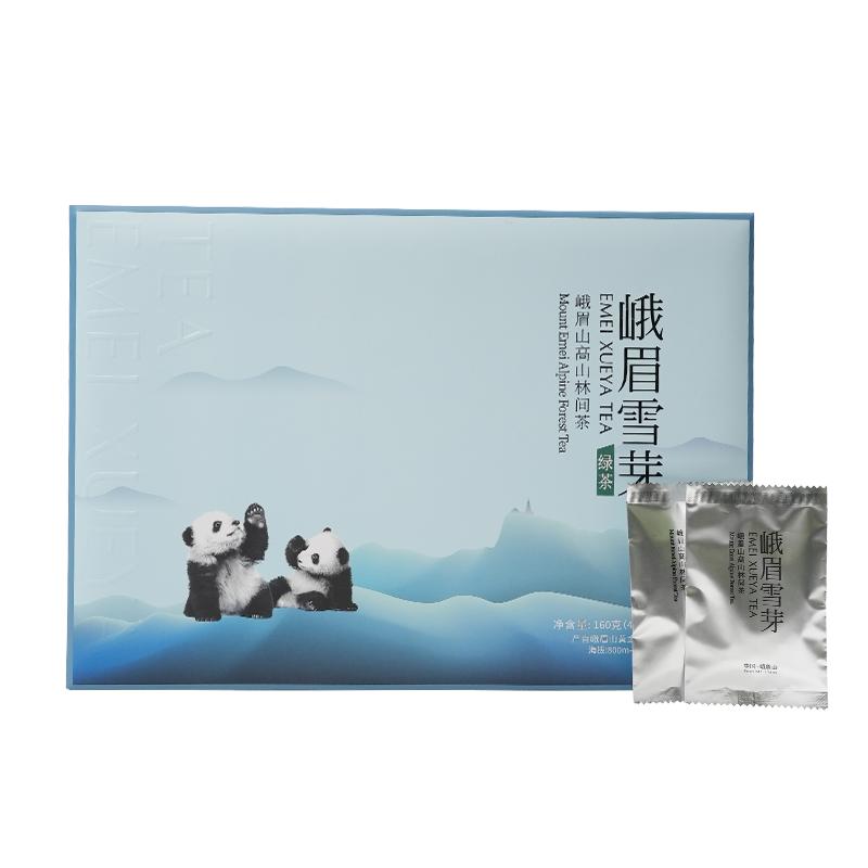 2025新茶峨眉雪芽高山綠茶160g春茶綠茶四川茶葉禮盒裝送禮送長輩