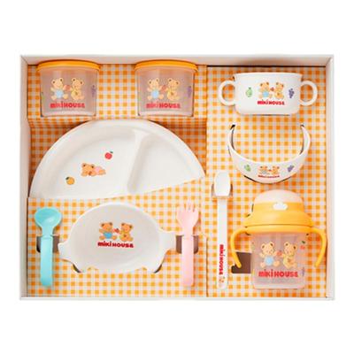 MIKIHOUSE日本制餐具礼盒套装宝宝辅食碗辅食勺餐盘礼盒新年礼物