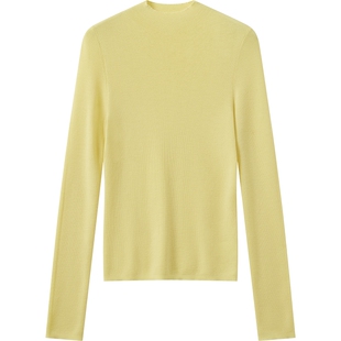 播黄色修身显瘦气质打底100%羊毛衫女秋冬洋气内搭DDS4SD5205