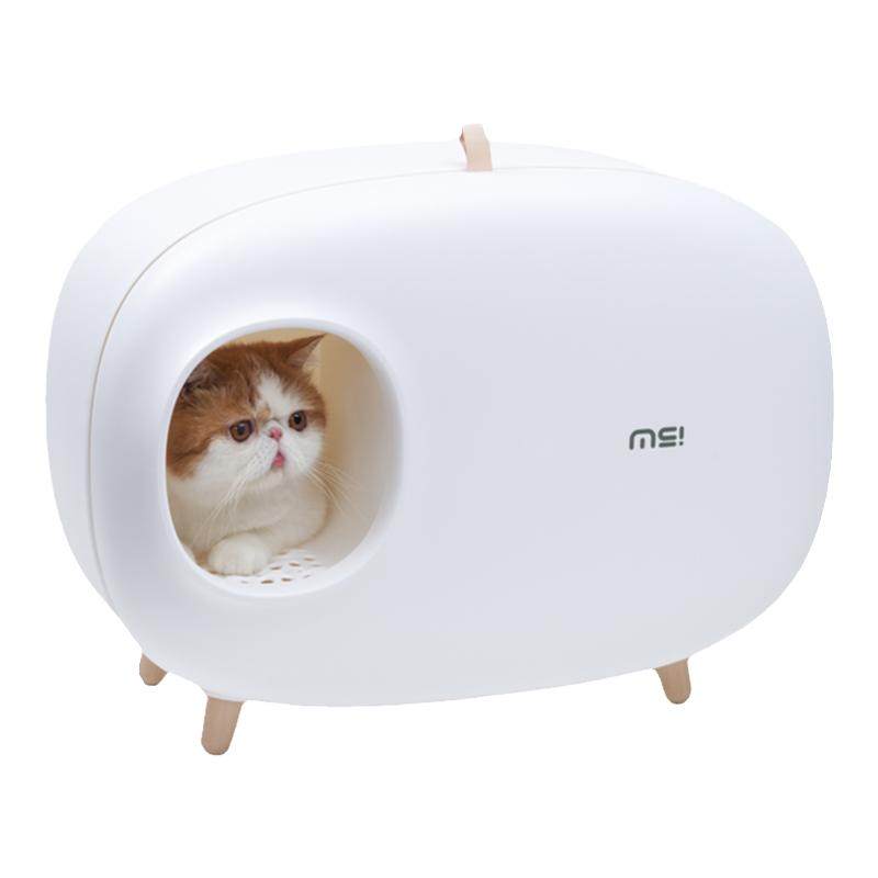麻薯全封闭防带砂猫砂盆