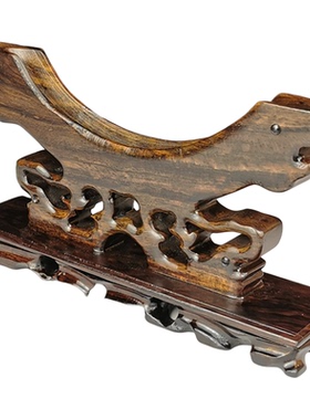 实木平安玉扣底座玉璧架