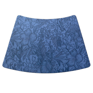 新中式防滑皮革扇形餐垫圆桌防油防水西餐垫高级感酒店家用餐桌垫