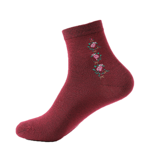 中筒袜女春秋冬季妈妈款中年人运动保暖袜宽口袜奶奶吸汗防臭