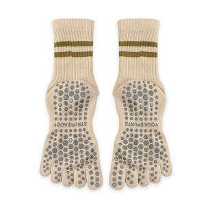 五指瑜伽袜子专业防滑中筒室内运动袜普拉提袜秋冬保暖地板袜舞蹈