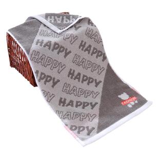 儿童毛巾25x50cm字母小熊童巾32股棉纱家用洗脸柔软吸水不易掉毛