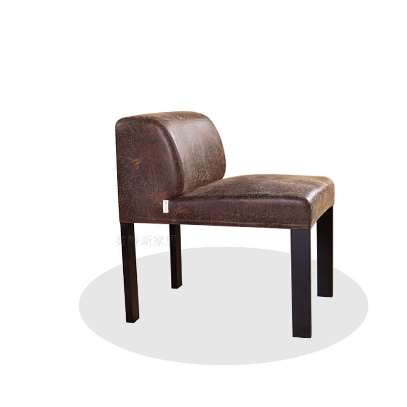 实木阿肥椅火烧石餐桌椅靠椅皮椅软包椅酒店咖啡椅办公卡座椅书桌