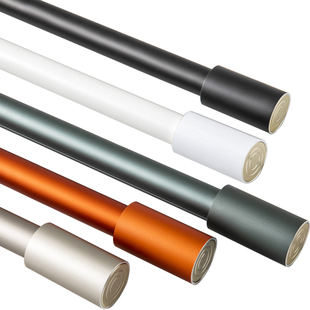 窗帘罗马杆静音支架托单双顶侧装一整全套跟杠杆轨道顶侧装铝合金