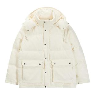 Ed Hardy埃德哈迪冬季新款男士白鸭绒连帽羽绒服加厚保暖外套