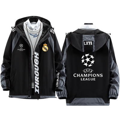 欧冠足球秋冬皇马夹克外套