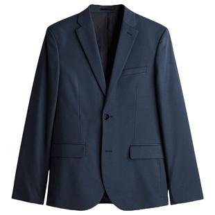 HM男装西装夏季职业通勤法式合身长袖商务正装西服外套1250484