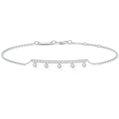 DeBeers戴比尔斯白金钻石手链