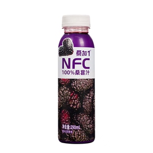 桑加1NFC100%桑葚汁290ml瓶装整箱中禾宝桑出品桑葚果汁饮料