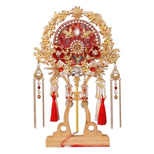 团扇新娘结婚diy材料包秀禾喜扇子结婚礼手工新婚扇出嫁双面成品