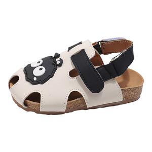 女童卡通可爱包头凉鞋小女孩沙滩鞋2024夏季新款女宝洞洞鞋平底