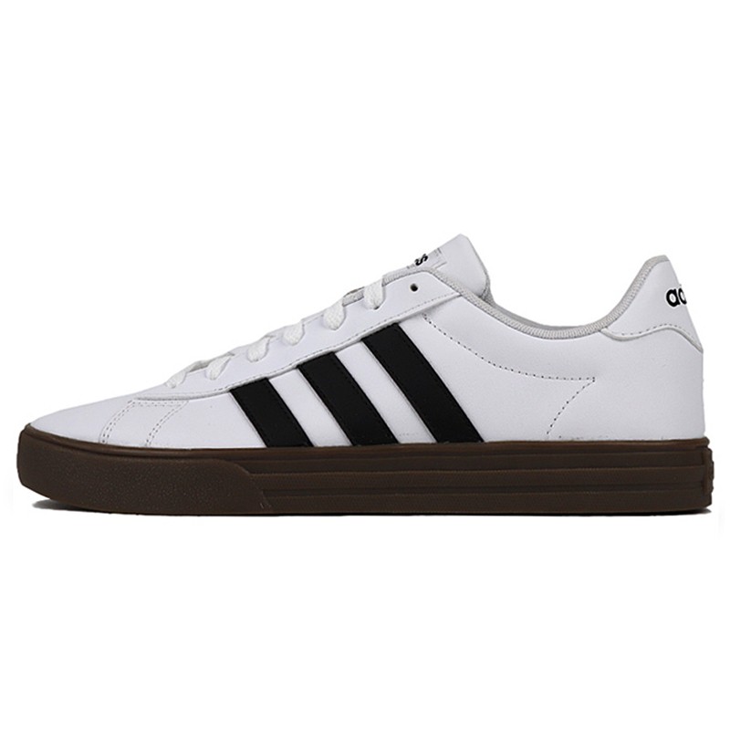 Adidas阿迪达斯系带低帮白棕板鞋
