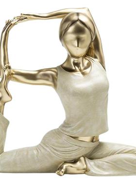 梅杜莎瑜伽馆简约轻奢创意摆件