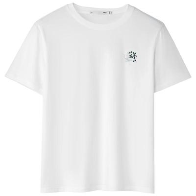 海澜之家刺绣圆领凉感短袖T恤男