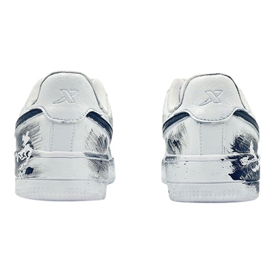 【定制球鞋】特步空军一号 墨绘山海手绘涂鸦泼墨低帮板鞋