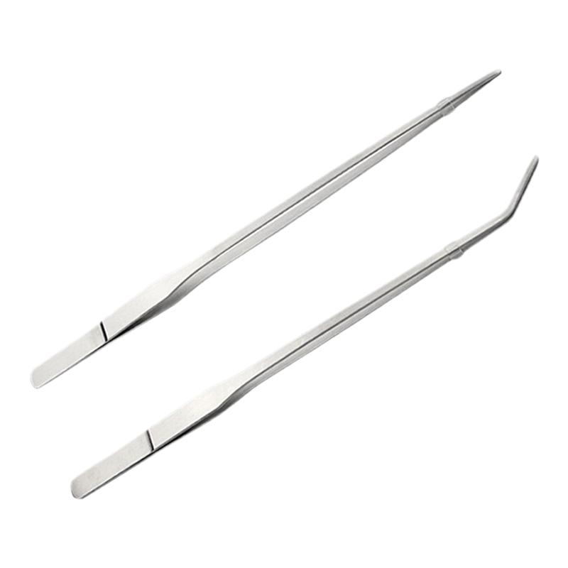FEITA 长镊子取物夹加长鱼缸水草工具医用不锈钢乌龟喂食摄钳聂孑