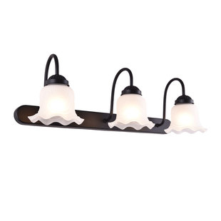 美式镜前灯田园复古简约卫生间化妆台E27灯泡LED 可免打孔镜前灯