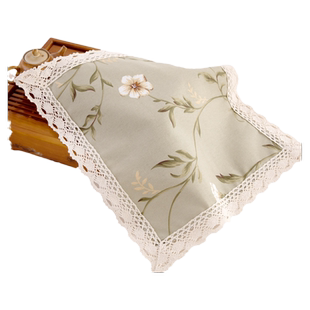 简约防尘罩蕾丝方形盖巾茶盘茶具茶杯盖布茶果盘防尘遮灰布多用巾