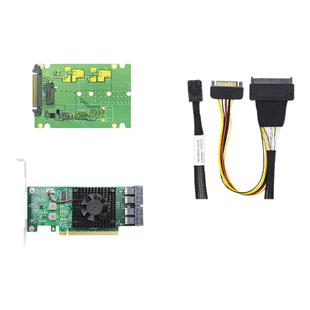 Linkreal M.2硬盘测试套装 PCIe3.0转8个固态 热插拔耐高温可开卡