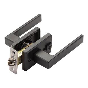 极窄平开门锁小方型极简玻璃铝合金窄边门锁浴室卫生间通用门把手