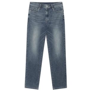 热风男士牛仔裤2026夏款舒适锥形窄脚牛仔裤时尚浅色长裤