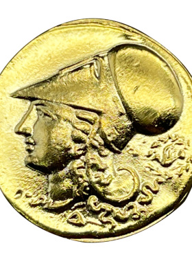 智慧女神雅典娜金币项链水瓶座