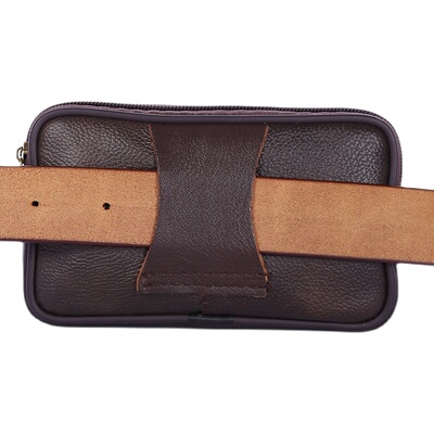 男士牛皮真皮4寸5寸6寸手机腰包