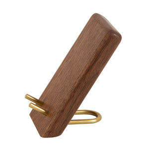 手机支架实木桌面ipad支撑架床头简约懒人黄铜手机座创意新款刻字