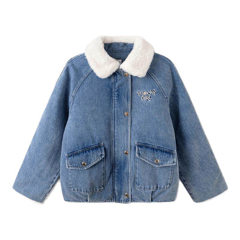 巴拉巴拉balaOne牛仔棉服外套女