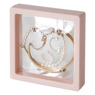 首饰盒收纳盒饰品展示盒pe薄膜悬浮盒文玩密封包装盒手链盒珠宝架