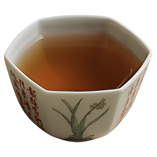 赋山叙官方丨盆花清供诗文六方杯景德镇主人杯单杯功夫品茗茶杯小