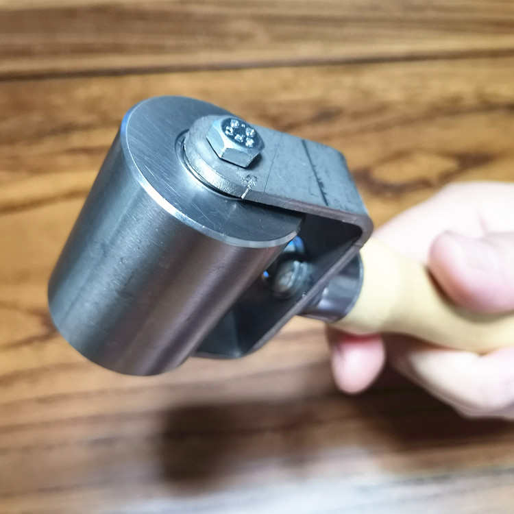 不锈钢压轮双轴承实心压辊防水卷材皮革压边铁滚轮自粘贴纸排气泡