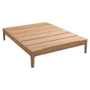 榻榻米实木床单人床1米5可定制小户型家用卧室无床头排骨架双人床