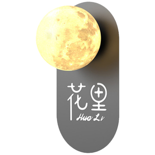 户外防水壁灯别墅庭院人体感应墙壁灯大门圆形月球灯感应门牌灯