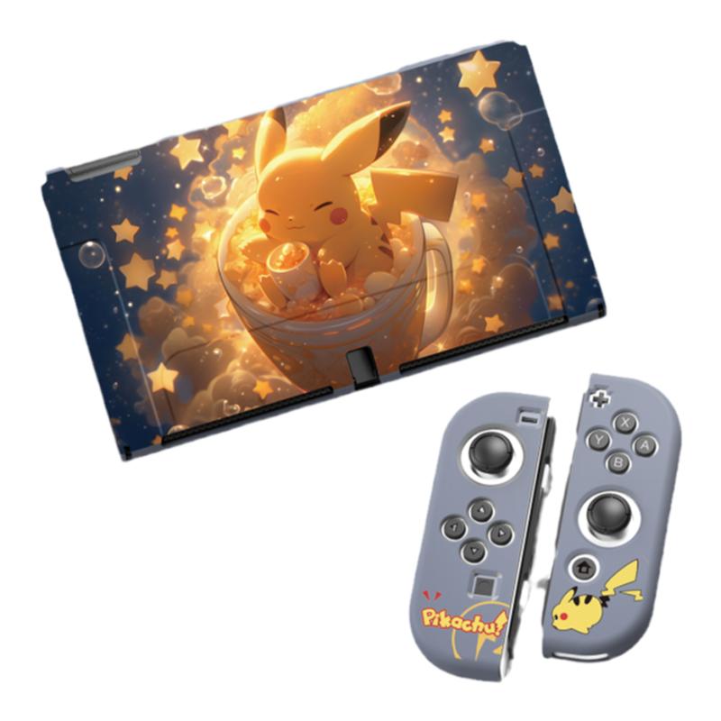 任天堂switch保护套oled软壳全包分体式磨砂硅胶皮卡丘电玩游戏配
