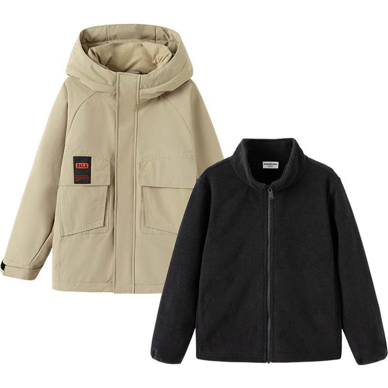 巴拉巴拉男童加厚秋冬款棉服外套