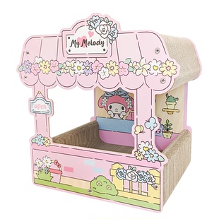 三丽鸥联名花卉小店宠物可爱小猫咪抓窝瓦楞纸耐磨耐爪可爱猫抓板