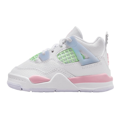 NIKE耐克童鞋Jordan Air Jordan 4白蓝绿婴幼童学步鞋IB7070-100